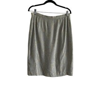 Burberrys Vintage Women Sz 14 Gray Paisley Straight/Pencil Lined Skirt